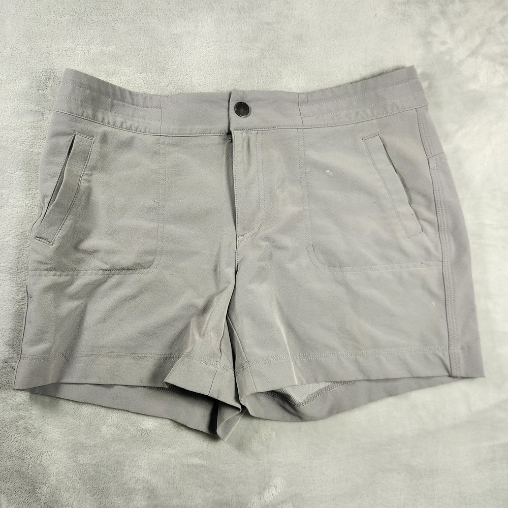 32 Degrees Gorpcore Hiking Shorts Womens Medium Grey Chino Athletic 5" Rise